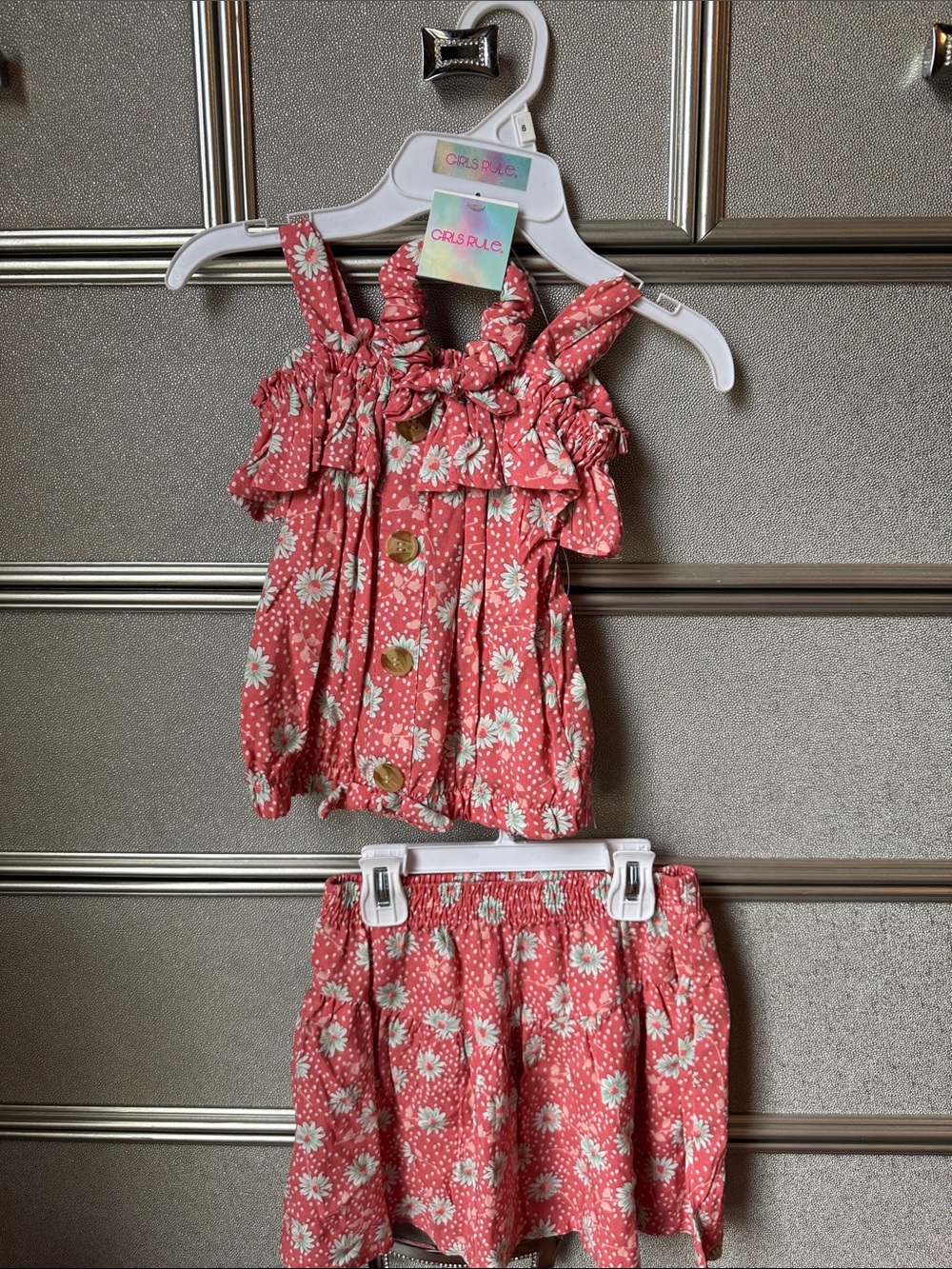 Girls' Coral Floral Matching Set by Girls Rule